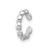 Image of 11mm Sterling Silver Rhodium-plated Polished Beaded Single Cuff Earrings
