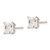 Image of 6mm Sterling Silver Rhodium-plated Polished Square 6mm CZ Stud Earrings
