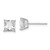 Image of 6mm Sterling Silver Rhodium-plated Polished Square 6mm CZ Stud Earrings