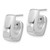 Image of Sterling Silver Rhodium-plated Polished Square J-hoop Post Earrings