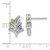 Image of 13.67mm Sterling Silver Rhodium-plated Rainbow Multi-Gemstone Post Earrings