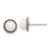 Image of 8.75mm Sterling Silver Antiqued Beaded Simulated Pearl Post Button Earrings