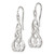 Image of Sterling Silver Polished Celtic Knot Claddagh Shepherd Hook Earrings