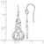 Image of Sterling Silver Polished Celtic Knot Claddagh Shepherd Hook Earrings