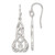 Image of Sterling Silver Polished Celtic Knot Claddagh Shepherd Hook Earrings