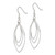 Image of 58mm Sterling Silver Polished Fancy Triple Marquise Shape Dangle Earrings