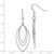 Image of 58mm Sterling Silver Polished Fancy Triple Marquise Shape Dangle Earrings