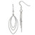 Image of 58mm Sterling Silver Polished Fancy Triple Marquise Shape Dangle Earrings