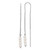 Image of 69mm Sterling Silver Polished Freshwater Cultured Pearl Threader Earrings