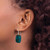 Image of 32mm Sterling Silver Polished Stabilized Chrysocolla Oval Dangle Earrings