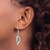 Image of 41.5mm Sterling Silver Polished Two piece Open Heart Shepherd Hook Earrings