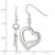 Image of 41.5mm Sterling Silver Polished Two piece Open Heart Shepherd Hook Earrings