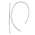 Image of Sterling Silver Rhodium-plated Brushed and Lasered Threader Earrings