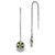 Image of 108mm Sterling Silver Platinum-Plated Clover Epoxy & Shell CZ Post Earrings