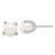 Image of 8.4mm Sterling Silver Polished/Twisted CZ and Simulated Pearl Post Earrings