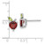 Image of Sterling Silver Rhodium-plated Garnet and Peridot Apple Post Earrings
