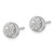 Image of 8.15mm Sterling Silver Rhodium-plated Polished Cluster Pave CZ Post Earrings