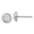 Image of 8.15mm Sterling Silver Rhodium-plated Polished Cluster Pave CZ Post Earrings