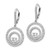 Image of 34mm Sterling Silver Rhodium-plated Polished CZ Circles Leverback Earrings