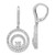 Image of 34mm Sterling Silver Rhodium-plated Polished CZ Circles Leverback Earrings