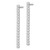 Image of 40mm Sterling Silver Rhodium-plated Polished Fancy CZ Post Dangle Earrings