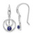 Image of 26mm Sterling Silver Rhodium-plated Polished Lapis Circles Dangle Earrings