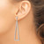Image of 64mm Sterling Silver Rhodium-plated Polished Triangle Post Dangle Earrings