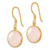 Image of 30.9mm Sterling Silver Gold-plated Polished Round Rose Quartz Dangle Earrings