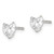 Image of 5mm Sterling Silver Polished 5mm Heart 3 Prong Basket Set CZ Stud Earrings