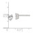 Image of 5mm Sterling Silver Polished 5mm Heart 3 Prong Basket Set CZ Stud Earrings