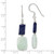 Image of 47.8mm Sterling Silver Polished Rectangular Amazonite & Lapis Dangle Earrings