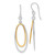 Image of 34mm Sterling Silver Rhodium-plated & Gold-tone Double Oval Dangle Earrings