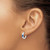 Image of 16.5mm Sterling Silver Rhodium-plated Blue Spinel and CZ Hinged Hoop Earrings