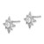 Image of 10mm Sterling Silver Rhodium-plated Polished & Beaded CZ Star Post Earrings
