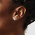 Image of 10mm Sterling Silver Rhodium-plated Polished & Beaded CZ Star Post Earrings
