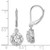 Image of 28mm Sterling Silver Rhodium-plated Polished 6mm CZ Halo Leverback Earrings