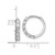 Image of 13.5mm Sterling Silver Rhodium-plated Polished CZ Hinged Huggie Hoop Earrings