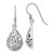 30.3mm Sterling Silver Rhodium-Plated Polished Domed Filigree Flower Earrings