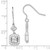 Image of 32mm Sterling Silver Rhodium-plated Polished Square CZ Halo Dangle Earrings