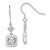 Image of 32mm Sterling Silver Rhodium-plated Polished Square CZ Halo Dangle Earrings