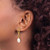 Image of 35.25mm Sterling Silver Gold-tone Polished Simulated Pearl Link Dangle Earrings