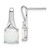 Image of 19.3mm Sterling Silver Rhodium-plated Polished CZ & Created Opal Post Earrings