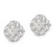 Image of 9.8mm Sterling Silver Rhodium-plated Polished CZ Cluster Flower Post Earrings