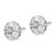 Image of 9.18mm Sterling Silver Rhodium-plated Polished CZ Flower Cluster Post Earrings