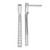 Image of 33.11mm Sterling Silver Rhodium-plated Polished CZ Tapered Post Dangle Earrings