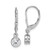 Image of 25mm Sterling Silver Rhodium-plated Polished Round 5mm CZ Leverback Earrings