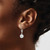 Image of 27mm Sterling Silver Rhodium-plated Polished Round 7mm CZ Leverback Earrings