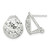 Image of 12.1mm Sterling Silver Polished and Diamond-cut Circle Omega Back Post Earrings