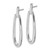Image of 39mm Sterling Silver Rhodium-plated Fancy Elongated Oval Post Dangle Earrings