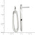 Image of 39mm Sterling Silver Rhodium-plated Fancy Elongated Oval Post Dangle Earrings